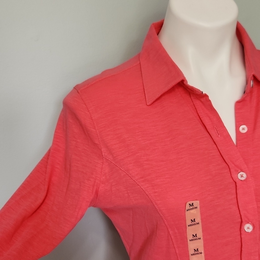 U.S. Polo Assn Pink Button Down Top - Picture 5 of 13